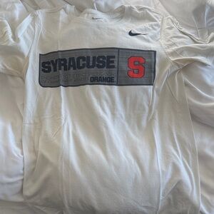 Nike White Syracuse Tee with Orange and Black Accents